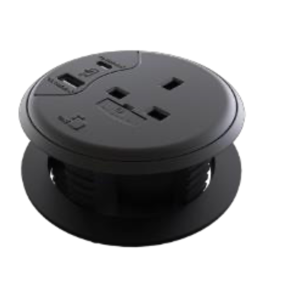 Porthole 65 In-Desk Power Modules - e-furniture