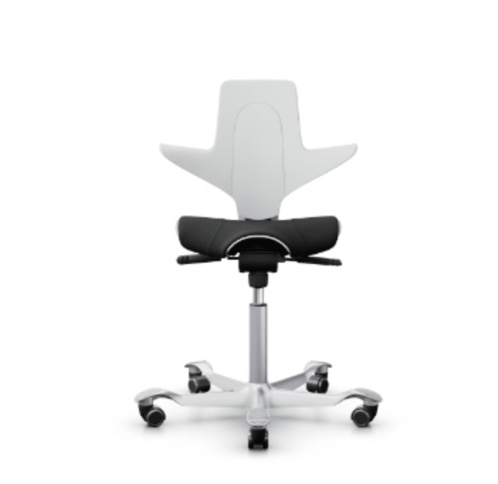 HÅG Capisco Puls - White with Black Upholstered Seat Accessories HÅG With / Black  