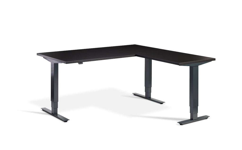 Lavoro Advance Corner Triple Motor Sit-Stand Desk - Anthracite Frame Accessories Lavoro Soft Black 1600x1600 Anthracite