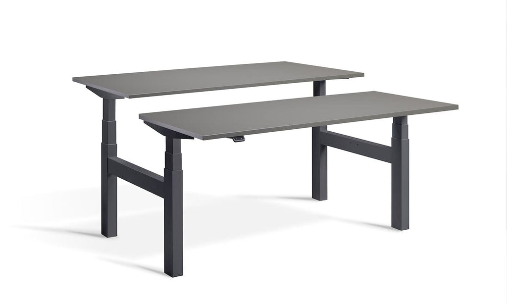 Lavoro Duo - Four Motor Back to Back Sit-Stand Desk - 800 Deep - Anthracite Frame Accessories Lavoro Graphite 1200x800 Anthracite