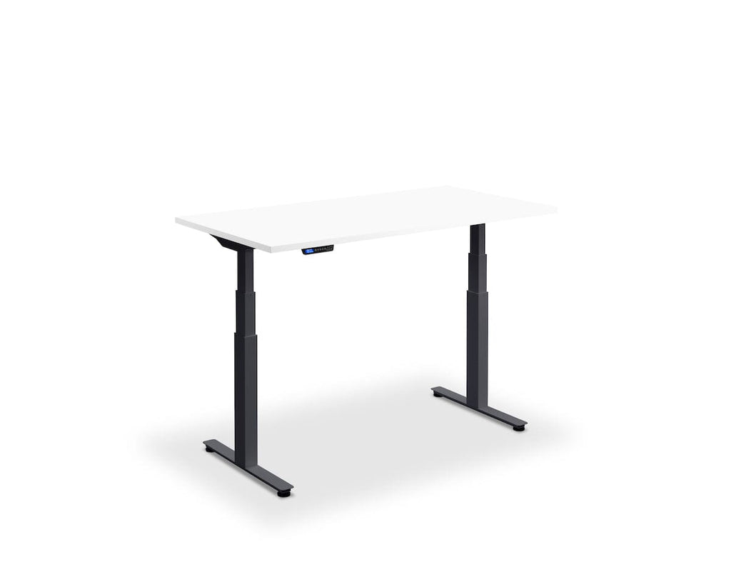 Lavoro Flyga Dual Motor Sit-Stand Desk - 700mm Deep Desktops - Anthracite Frame Accessories Lavoro White 1200x700 Anthracite