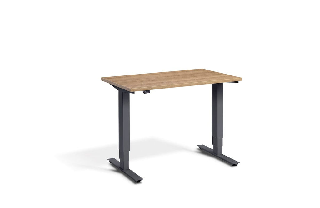 Lavoro Advance Mini Dual Motor Sit-Stand Desk - Anthracite Frame Accessories Lavoro Brown Oak  