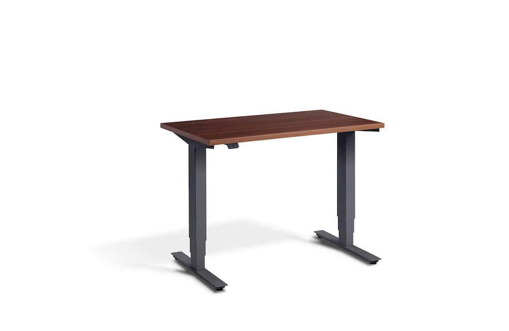 Lavoro Advance Mini Dual Motor Sit-Stand Desk - Anthracite Frame Accessories Lavoro Natural Dijon Walnut  