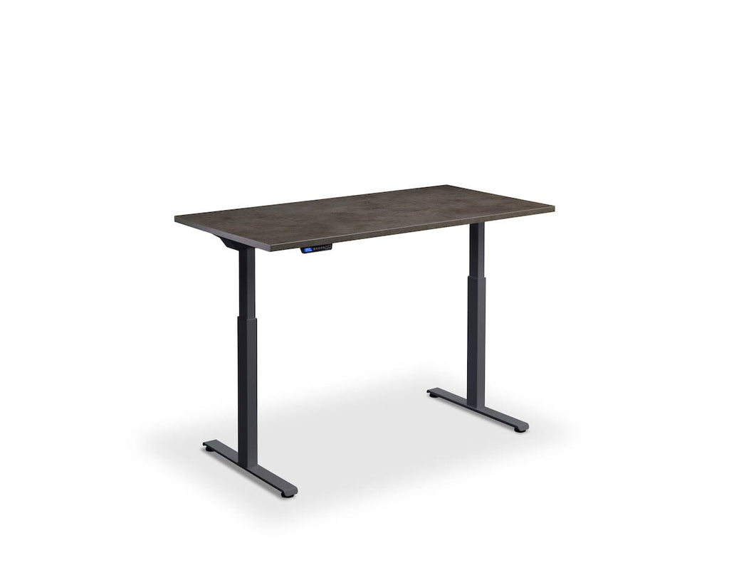 Lavoro Rusa Dual Motor Sit-Stand Desk - 600mm Deep Desktops - Anthracite Frame Accessories Lavoro Dark Concrete 1200x600 Anthracite