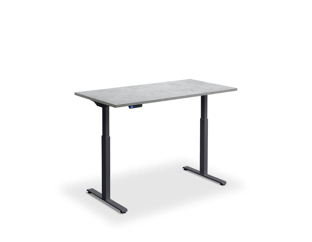 Lavoro Rusa Dual Motor Sit-Stand Desk - 600mm Deep Desktops - Anthracite Frame Accessories Lavoro Light Concrete 1200x600 Anthracite