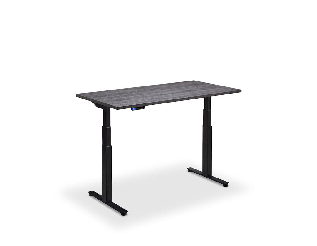 Lavoro Flyga Dual Motor Sit-Stand Desk - 800mm Deep Desktops - Black Frame Accessories Lavoro Anthracite Sherman Oak 1200x800 Black