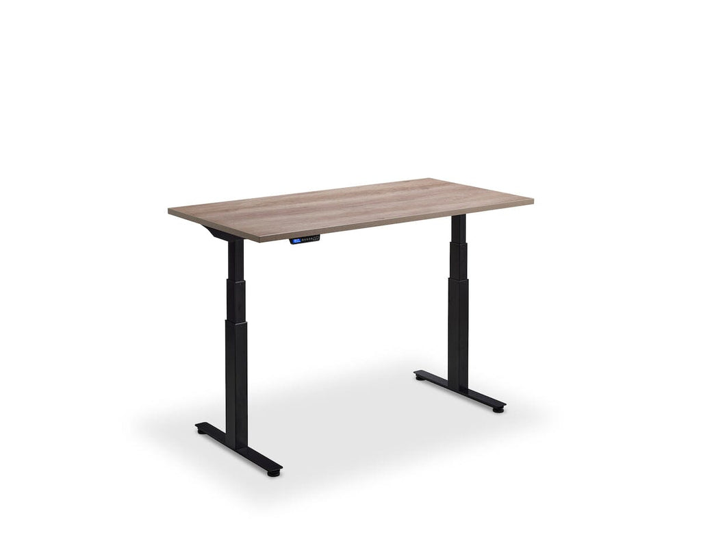 Lavoro Flyga Dual Motor Sit-Stand Desk - 800mm Deep Desktops - Black Frame Accessories Lavoro Grey Nebraska Oak 1200x800 Black