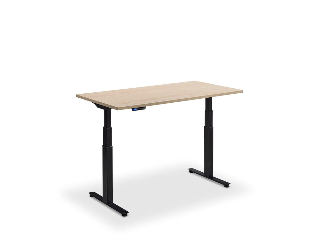 Lavoro Flyga Dual Motor Sit-Stand Desk - 800mm Deep Desktops - Black Frame Accessories Lavoro Maple 1200x800 Black