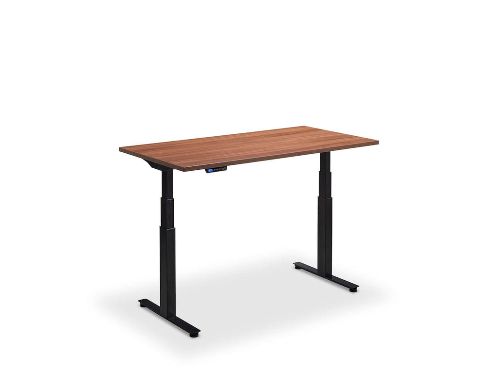 Lavoro Flyga Dual Motor Sit-Stand Desk - 800mm Deep Desktops - Black Frame Accessories Lavoro Natural Dijon Walnut 1200x800 Black