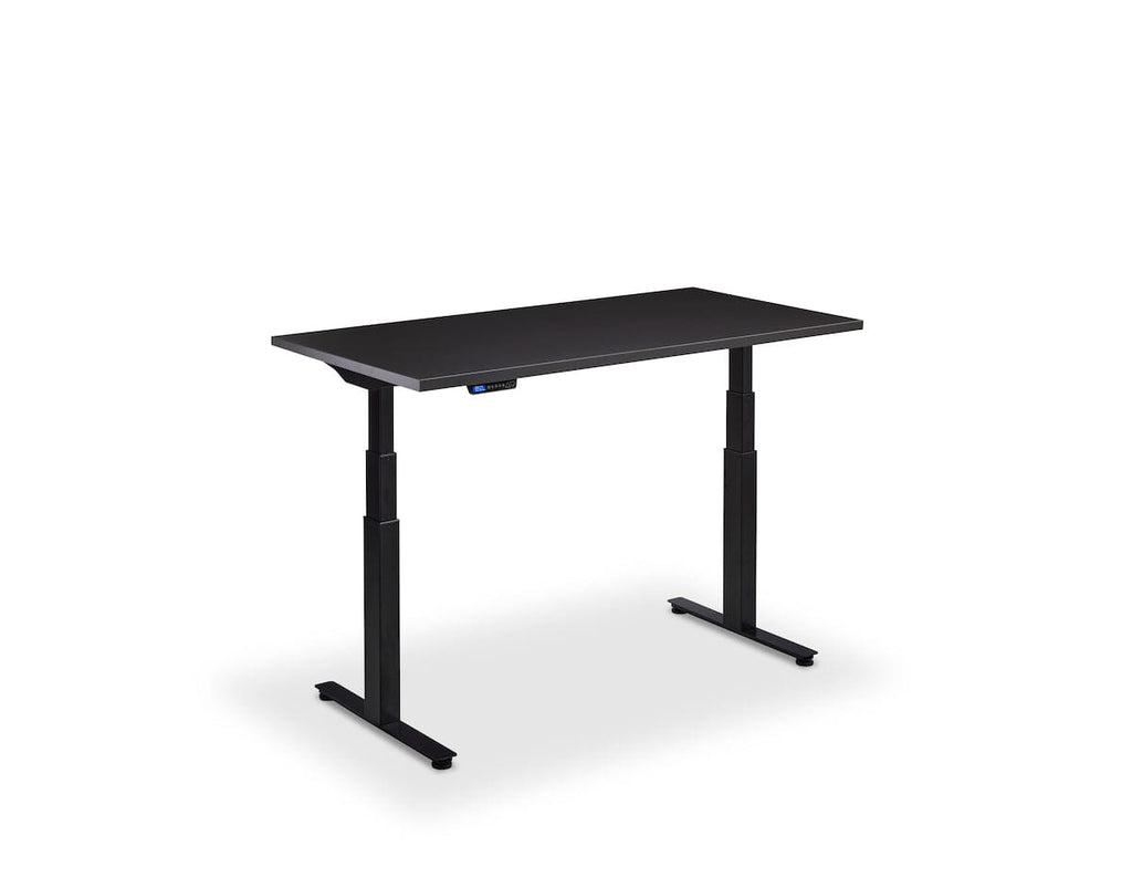 Lavoro Flyga Dual Motor Sit-Stand Desk - 800mm Deep Desktops - Black Frame Accessories Lavoro Soft Black 1200x800 Black