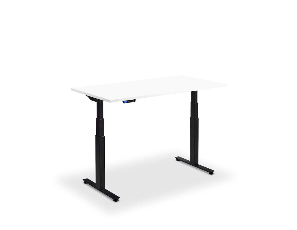 Lavoro Flyga Dual Motor Sit-Stand Desk - 800mm Deep Desktops - Black Frame Accessories Lavoro White 1200x800 Black