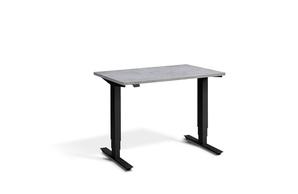 Lavoro Advance Mini Dual Motor Sit-Stand Desk - Black Frame Accessories Lavoro Light Concrete  