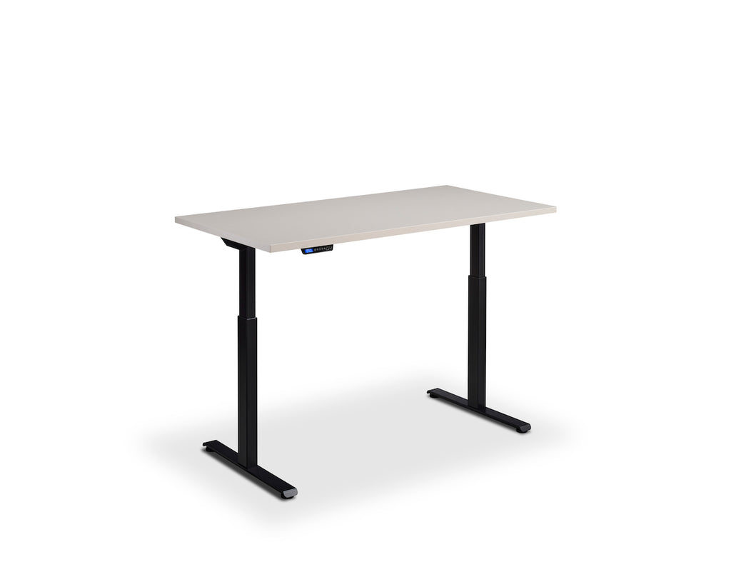 Lavoro Rusa Dual Motor Sit-Stand Desk - 600mm Deep Desktops - Black Frame Accessories Lavoro Cashmere 1200x600 Black