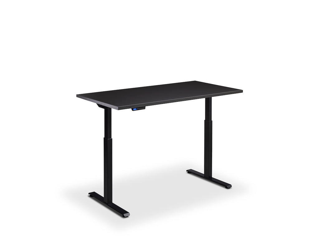 Lavoro Rusa Dual Motor Sit-Stand Desk - 600mm Deep Desktops - Black Frame Accessories Lavoro Soft Black 1200x600 Black