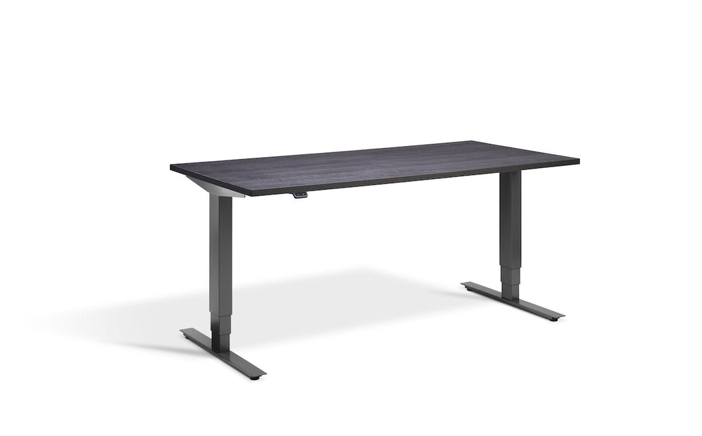 Lavoro Advance Dual Motor Sit-Stand Desk - 700mm Deep Desktops - Dark Grey Frame Accessories Lavoro Anthracite Sherman Oak 1200x700 Dark Grey