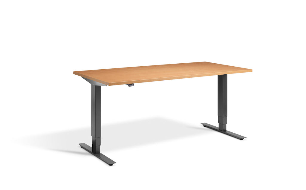 Lavoro Advance Dual Motor Sit-Stand Desk - 700mm Deep Desktops - Dark Grey Frame Accessories Lavoro Beech 1200x700 Dark Grey