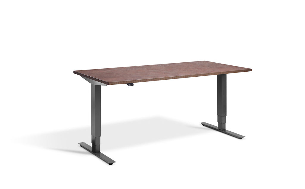 Lavoro Advance Dual Motor Sit-Stand Desk - 800mm Deep Desktops - Dark Grey Frame Accessories Lavoro Ferro Bronze 1200x800 Dark Gre