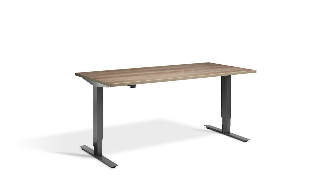 Lavoro Advance Dual Motor Sit-Stand Desk - 800mm Deep Desktops - Dark Grey Frame Accessories Lavoro Grey Nebraska Oak 1200x800 Dark Gre