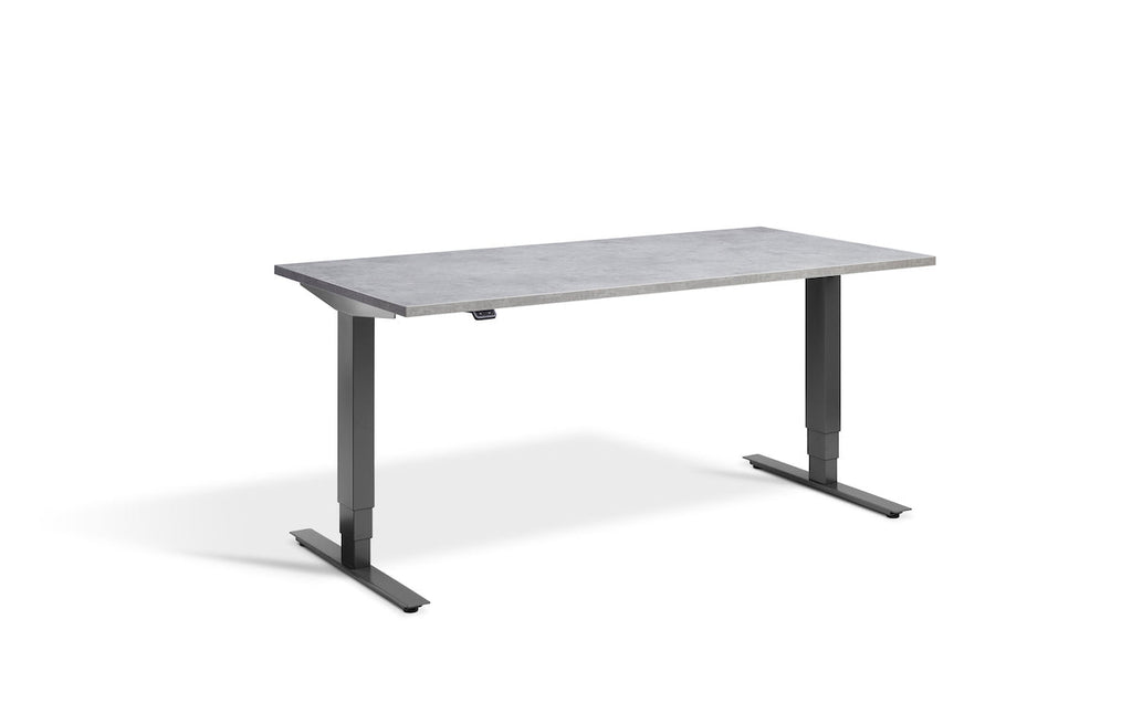 Lavoro Advance Dual Motor Sit-Stand Desk - 700mm Deep Desktops - Dark Grey Frame Accessories Lavoro Light Concrete 1200x700 Dark Grey