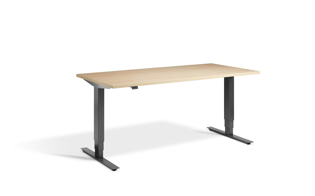 Lavoro Advance Dual Motor Sit-Stand Desk - 800mm Deep Desktops - Dark Grey Frame Accessories Lavoro Maple 1200x800 Dark Gre