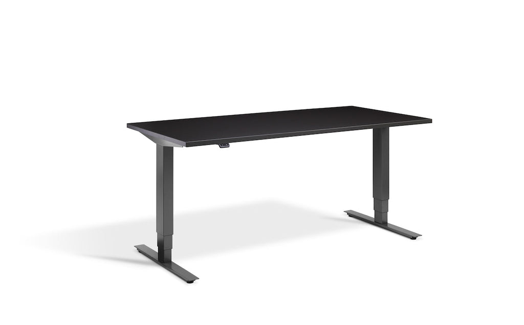 Lavoro Advance Dual Motor Sit-Stand Desk - 800mm Deep Desktops - Dark Grey Frame Accessories Lavoro Soft Black 1200x800 Dark Gre