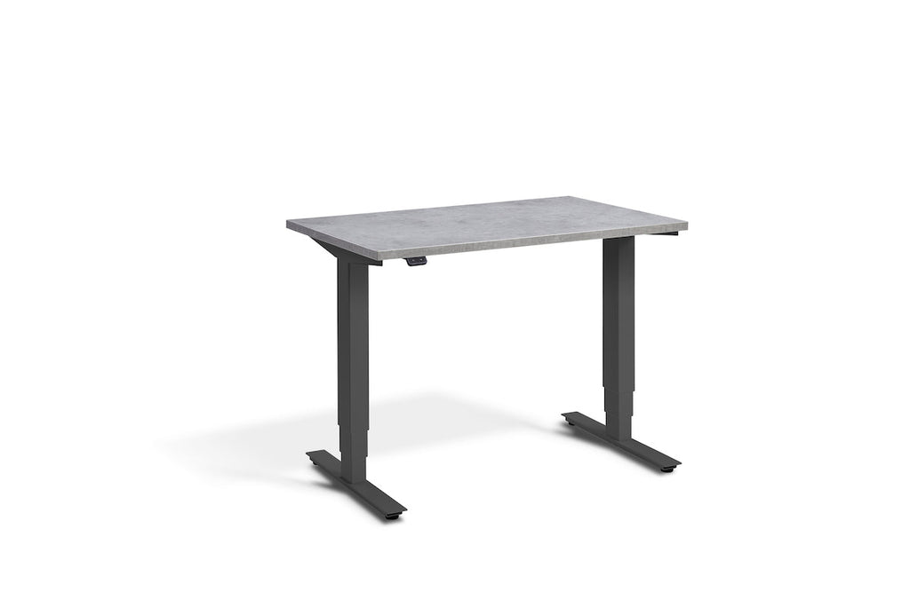 Lavoro Advance Mini Dual Motor Sit-Stand Desk - Dark Grey Frame Accessories Lavoro Light Concrete  