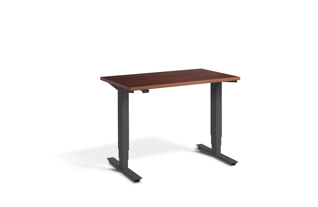 Lavoro Advance Mini Dual Motor Sit-Stand Desk - Dark Grey Frame Accessories Lavoro Natural Dijon Walnut  