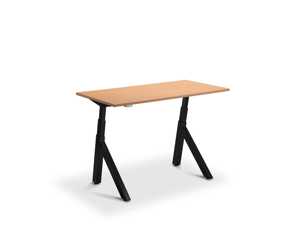 Lavoro Forma Dual Motor Sit-Stand Desk - 700mm Deep Desktops - Black Frame Accessories Lavoro Beech 1200x700 Black