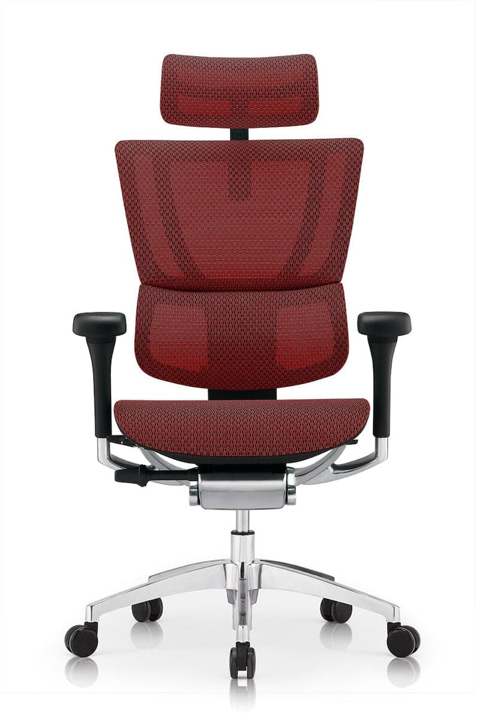 Mirus High Back Task Armchair with Headrest Accessories ComfortUK Red Black 