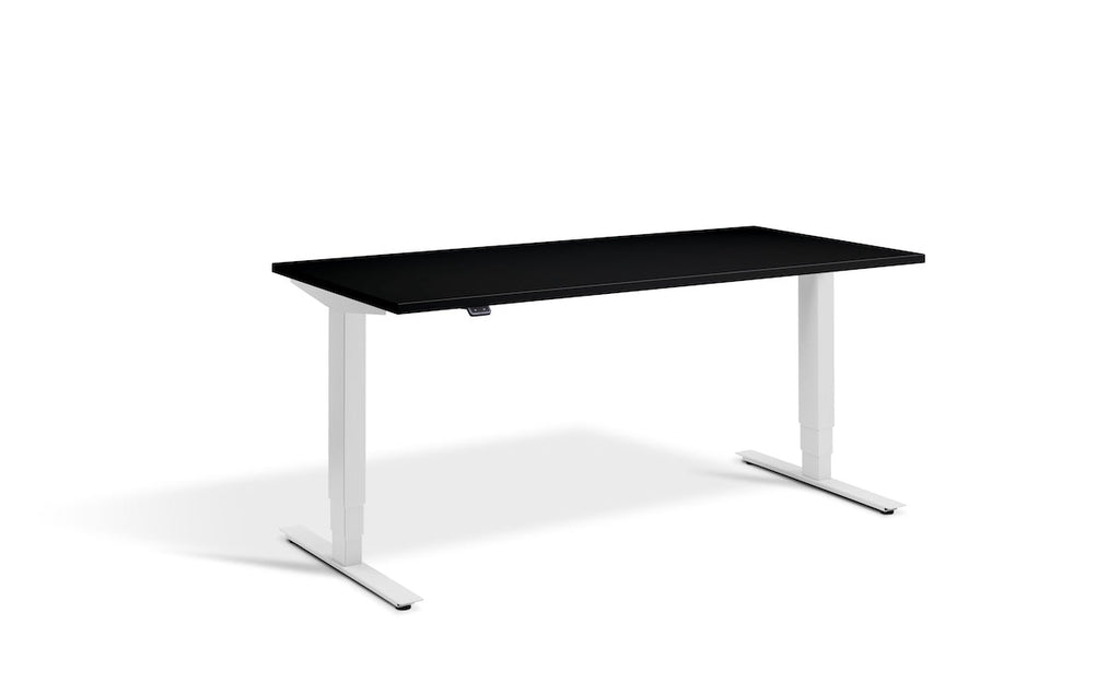 Lavoro Advance Dual Motor Sit-Stand Desk - 700mm Deep Desktops - Light Grey Frame Accessories Lavoro Black 1200x700 Light Grey