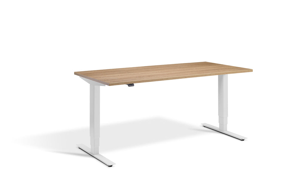 Lavoro Advance Dual Motor Sit-Stand Desk - 700mm Deep Desktops - Light Grey Frame Accessories Lavoro Brown Oak 1200x700 Light Grey