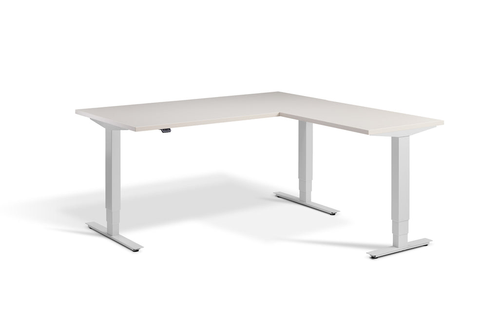 Lavoro Advance Corner Triple Motor Sit-Stand Desk - Light Grey Frame Accessories Lavoro Cashmere 1600x1600 Light Grey