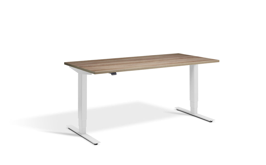 Lavoro Advance Dual Motor Sit-Stand Desk - 800mm Deep Desktops - Light Grey Frame Accessories Lavoro Grey Nebraska Oak 1200x800 Light Grey