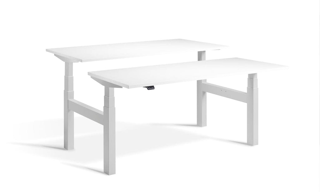 Lavoro Duo - Four Motor Back to Back Sit-Stand Desk - 800 Deep - Dark Grey Frame Accessories Lavoro White 1200x800 Dark Grey