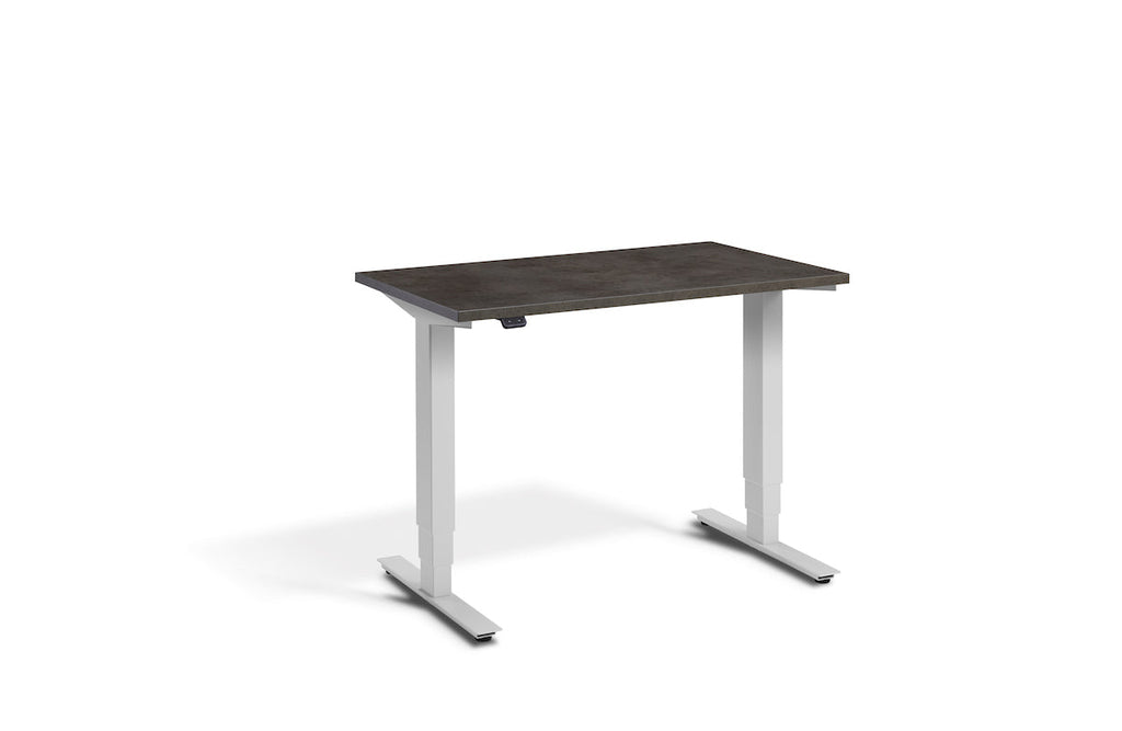 Lavoro Advance Mini Dual Motor Sit-Stand Desk - Light Grey Frame Accessories Lavoro Dark Concrete  