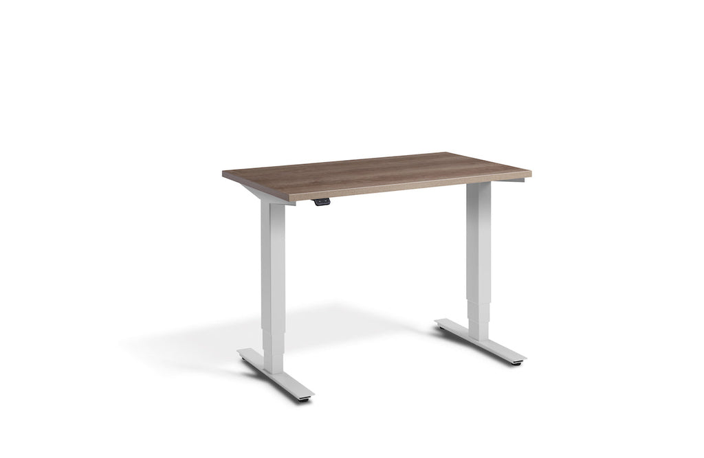 Lavoro Advance Mini Dual Motor Sit-Stand Desk - Light Grey Frame Accessories Lavoro Grey Nebraska Oak  