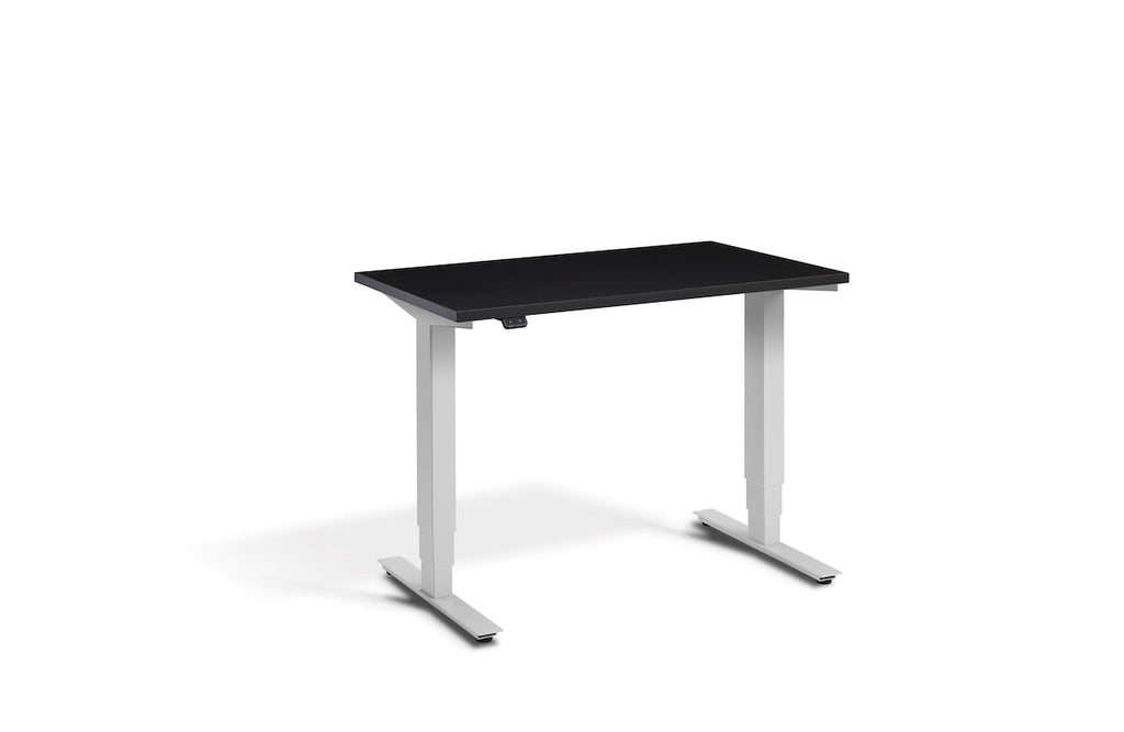 Lavoro Advance Mini Dual Motor Sit-Stand Desk - Light Grey Frame Accessories Lavoro Soft Black  