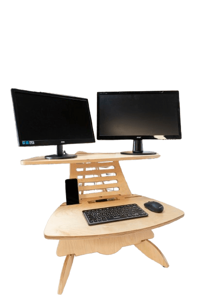 Eiger Pro &amp; Pro Plus Standing Desk Accessories Eiger Pro Pro Plus - Dual Monitor Upper Shelf  