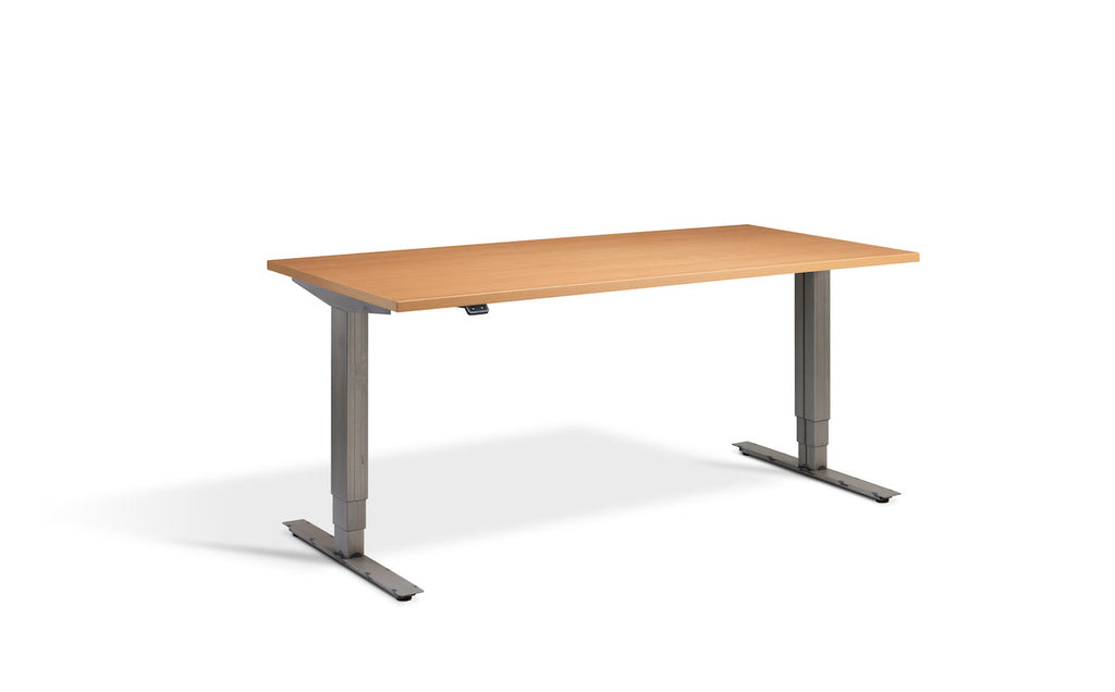 Lavoro Advance Dual Motor Sit-Stand Desk - 800mm Deep Desktops - Raw Steel Frame Accessories Lavoro Beech 1200x800 Raw