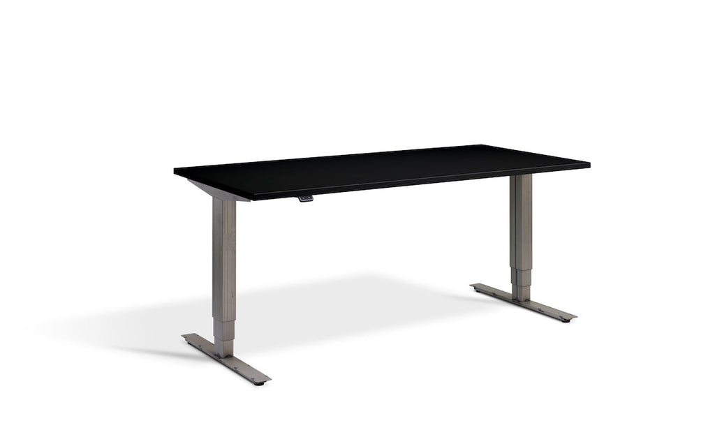 Lavoro Advance Dual Motor Sit-Stand Desk - 800mm Deep Desktops - Raw Steel Frame Accessories Lavoro Black 1200x800 Raw