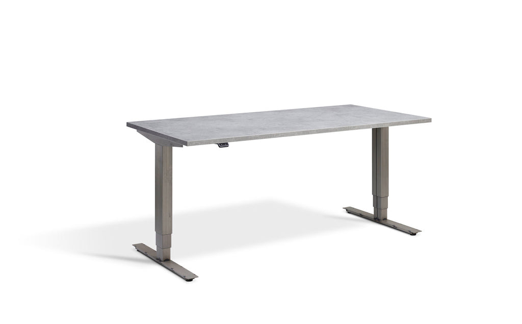 Lavoro Advance Dual Motor Sit-Stand Desk - 700mm Deep Desktops - Raw Steel Frame Accessories Lavoro Light Concrete 1200x700 Raw Steel