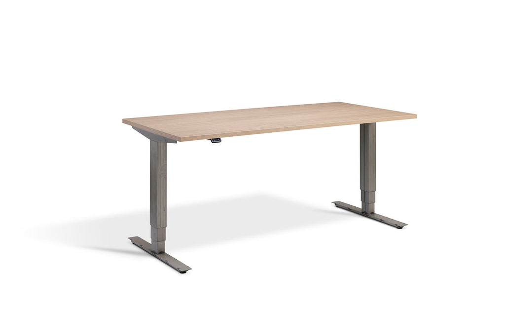 Lavoro Advance Dual Motor Sit-Stand Desk - 800mm Deep Desktops - Raw Steel Frame Accessories Lavoro Natural Oak 1200x800 Raw