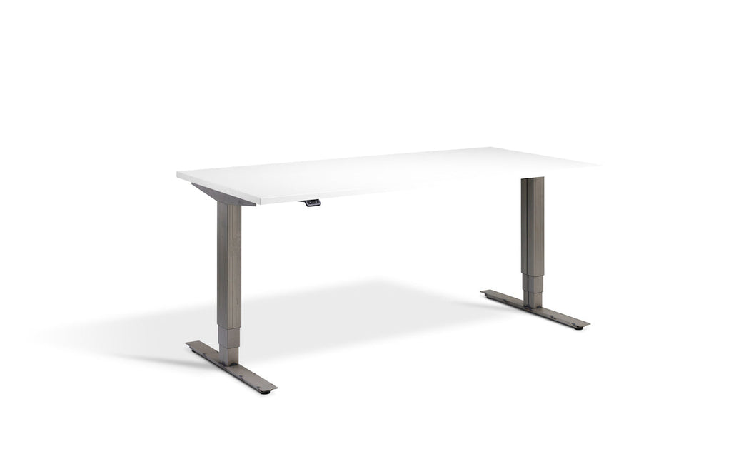 Lavoro Advance Dual Motor Sit-Stand Desk - 800mm Deep Desktops - Raw Steel Frame Accessories Lavoro White 1200x800 Raw