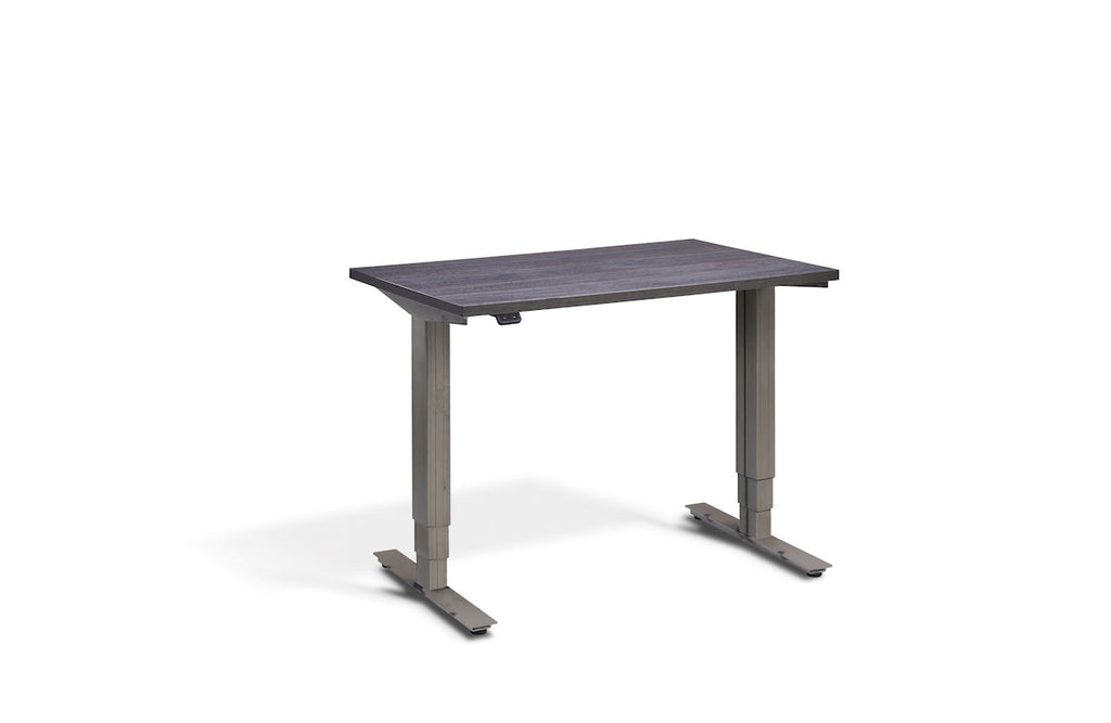 Lavoro Advance Mini Dual Motor Sit-Stand Desk - Raw Steel Frame Accessories Lavoro Anthracite Sherman Oak  