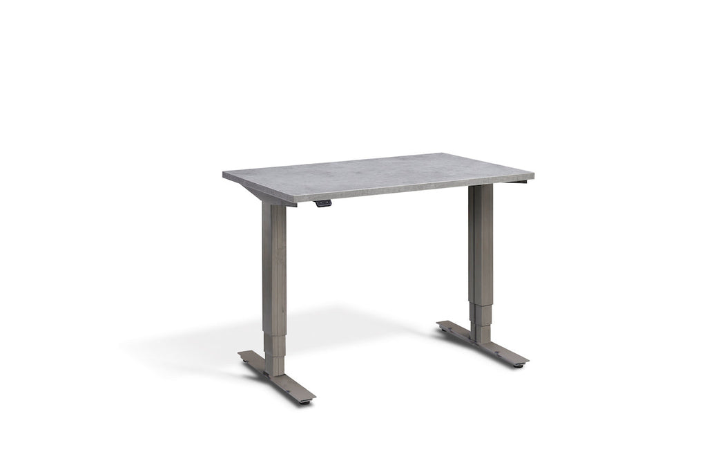 Lavoro Advance Mini Dual Motor Sit-Stand Desk - Raw Steel Frame Accessories Lavoro Light Concrete  