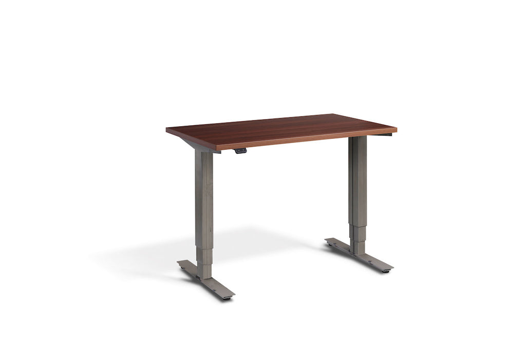 Lavoro Advance Mini Dual Motor Sit-Stand Desk - Raw Steel Frame Accessories Lavoro Natural Dijon Walnut  