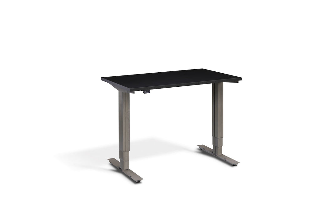 Lavoro Advance Mini Dual Motor Sit-Stand Desk - Raw Steel Frame Accessories Lavoro Soft Black  