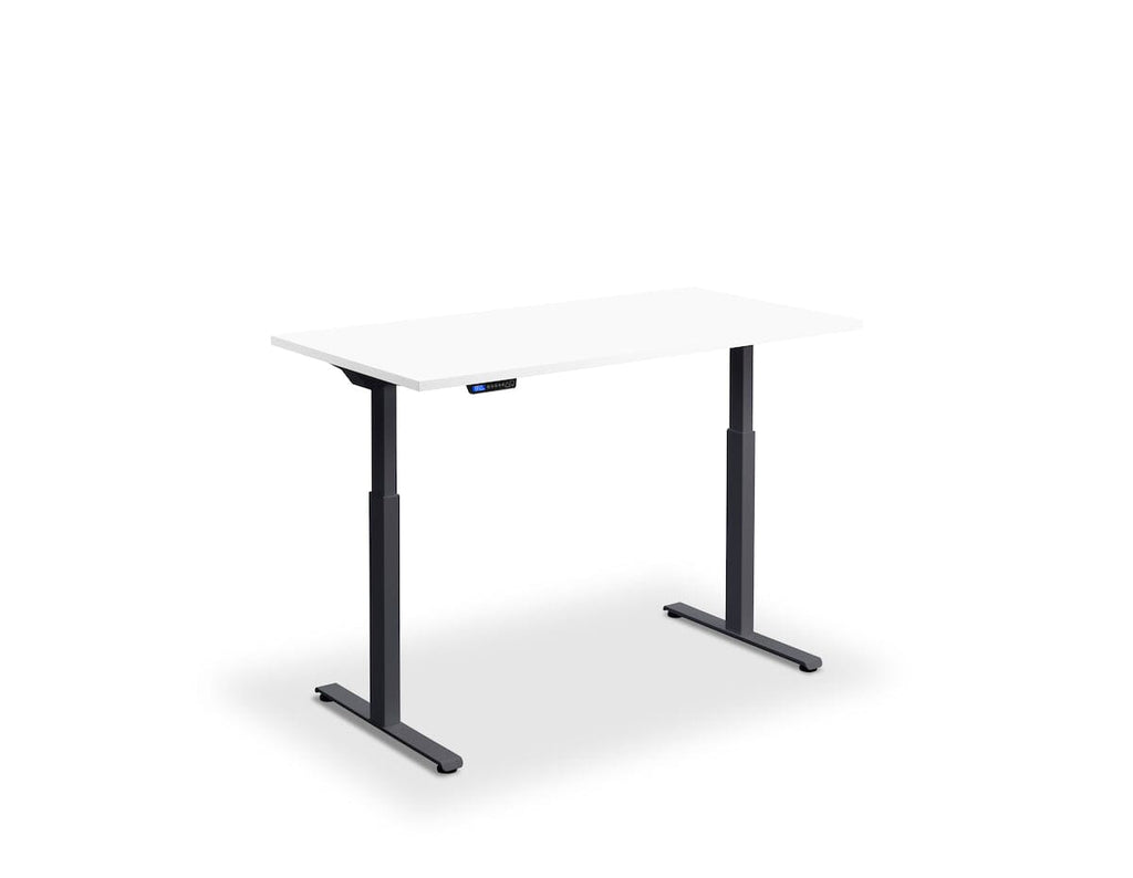 Lavoro Rusa Dual Motor Sit-Stand Desk - 600mm Deep Desktops - Anthracite Frame Accessories Lavoro White 1200x600 Anthracite