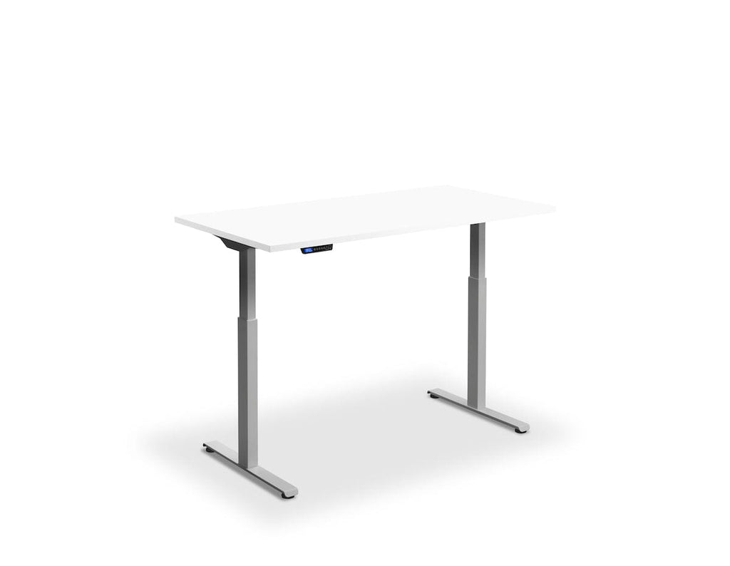 Lavoro Rusa Dual Motor Sit-Stand Desk - 600mm Deep Desktops - Silver Frame Accessories Lavoro White 1200x600 Silver