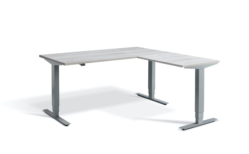 Lavoro Advance Corner Triple Motor Sit-Stand Desk - Silver Frame Accessories Lavoro Cascina Pine 1600x1600 Silver